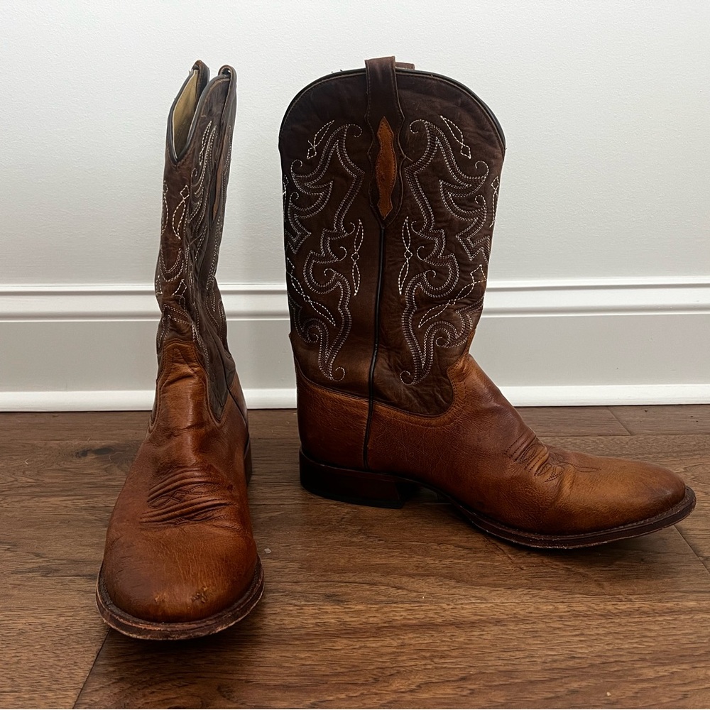 Tony Lama ostrich leather boots